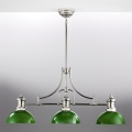 Jupiter 2072 - Luster na šipci PLATINO 3xE27/15W/230V zelena/sjajni hrom