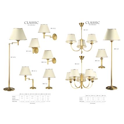 Jupiter 208 - CL K L - Zidna svetiljka CLASSIC 1xE27/60W/230V