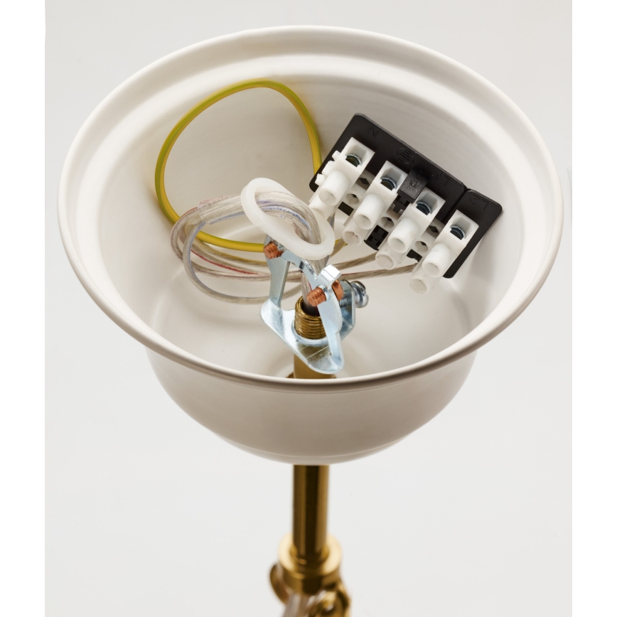 Jupiter 2084 - Luster na lancu SAMBA 5xE27/15W/230V bela/zlatna