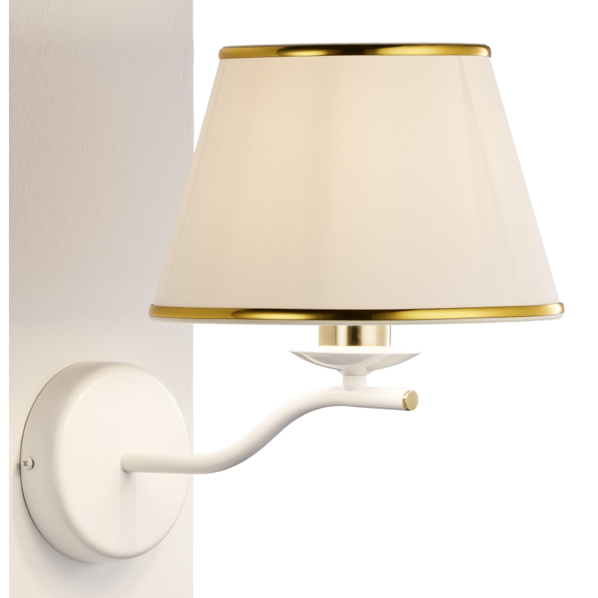 Jupiter 2086 - Zidna lampa SAMBA 1xE27/15W/230V bela/zlatna