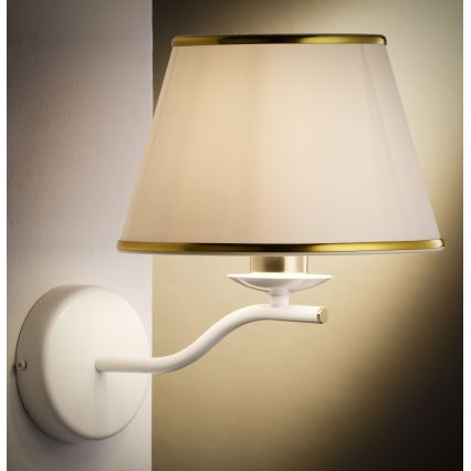 Jupiter 2086 - Zidna lampa SAMBA 1xE27/15W/230V bela/zlatna
