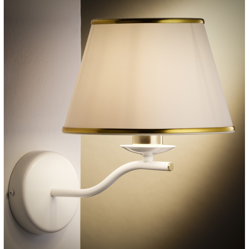 Jupiter 2086 - Zidna lampa SAMBA 1xE27/15W/230V bela/zlatna