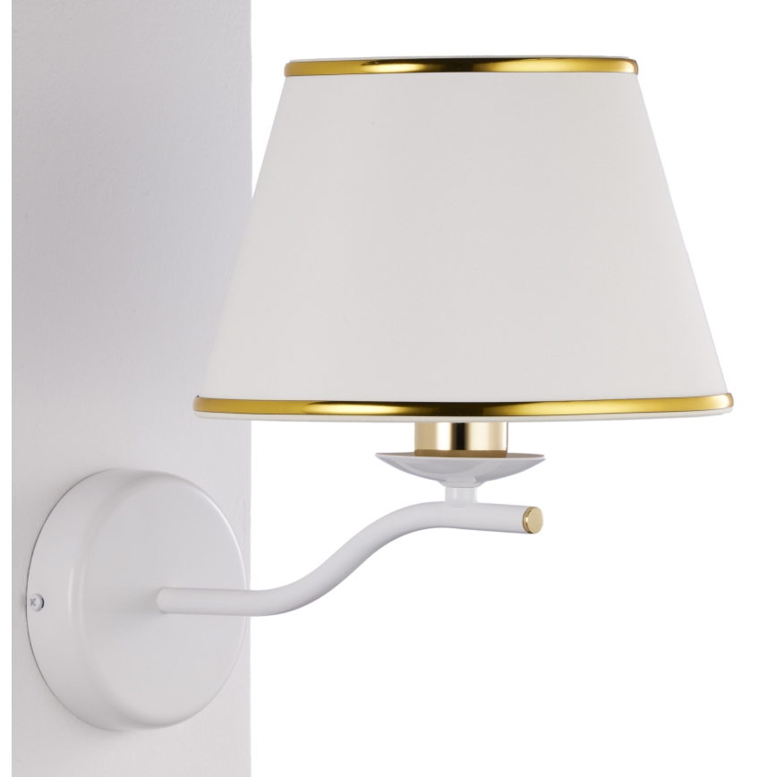 Jupiter 2086 - Zidna lampa SAMBA 1xE27/15W/230V bela/zlatna