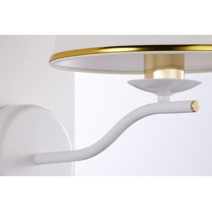 Jupiter 2086 - Zidna lampa SAMBA 1xE27/15W/230V bela/zlatna