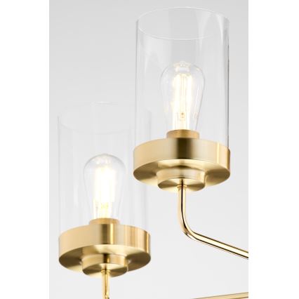 Jupiter 2087 - Luster na štangu RAMIREZ 3xE27/15W/230V zlatna/crna