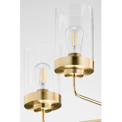 Jupiter 2087 - Luster na štangu RAMIREZ 3xE27/15W/230V zlatna/crna