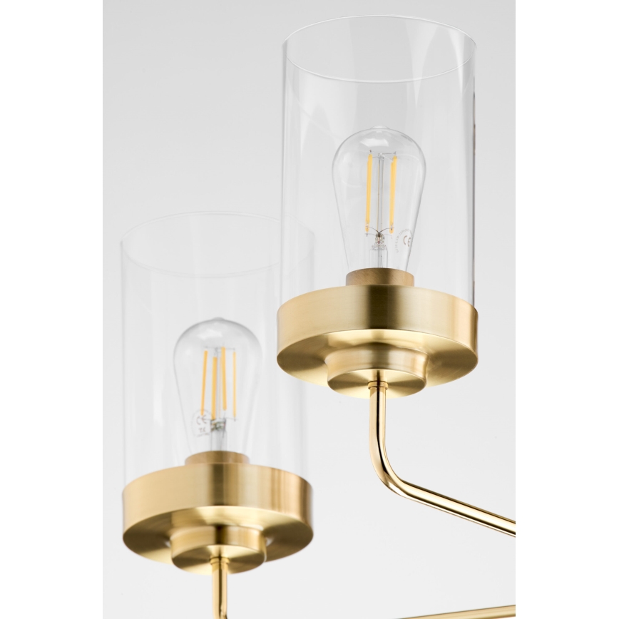 Jupiter 2087 - Luster na štangu RAMIREZ 3xE27/15W/230V zlatna/crna