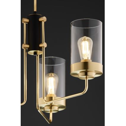 Jupiter 2087 - Luster na štangu RAMIREZ 3xE27/15W/230V zlatna/crna