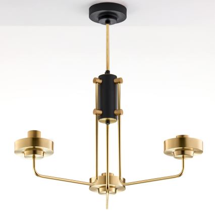Jupiter 2087 - Luster na štangu RAMIREZ 3xE27/15W/230V zlatna/crna