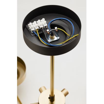 Jupiter 2087 - Luster na štangu RAMIREZ 3xE27/15W/230V zlatna/crna