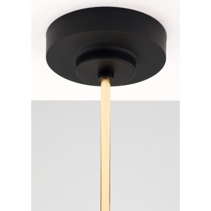 Jupiter 2089 - Luster na šipci RAMIREZ 6xE27/15W/230V zlatna/crna