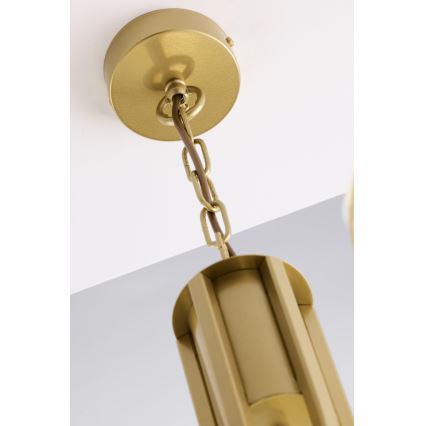 Jupiter 2093 - Luster na lancu ARTHUR 3xE27/15W/230V plava/zlatna