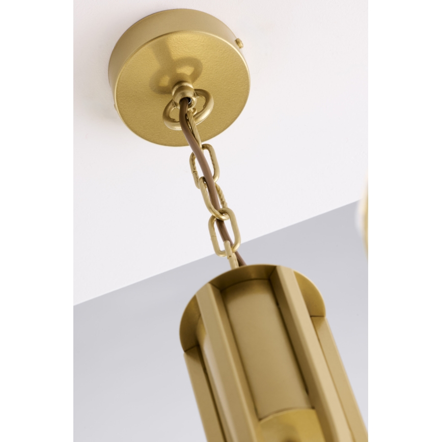 Jupiter 2093 - Luster na lancu ARTHUR 3xE27/15W/230V plava/zlatna