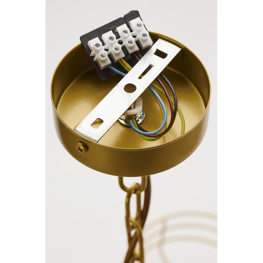 Jupiter 2094 - Luster na lancu ARTHUR 5xE27/15W/230V plavo-zlatni