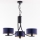 Jupiter 2099 - Luster na lancu ARTHUR 3xE27/15W/230V plava/crna