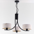 Jupiter 2103 - Luster na lancu ARTHUR 3xE27/15W/230V bela/crna/dekor mramora