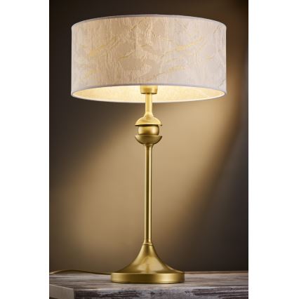 Jupiter 2112 - Stona lampa KASZMIR 1xE27/15W/230V bela/zlatna/dekor mermera