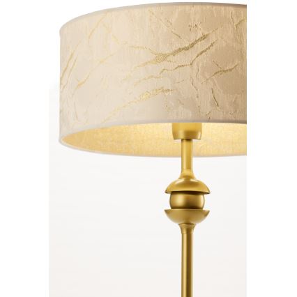 Jupiter 2112 - Stona lampa KASZMIR 1xE27/15W/230V bela/zlatna/dekor mermera