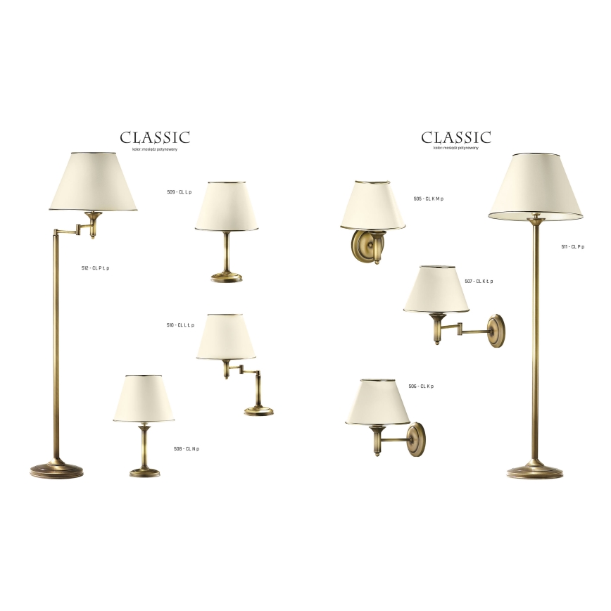 Jupiter 508 - CL N p - Stona lampa CLASSIC E27/60W/230V