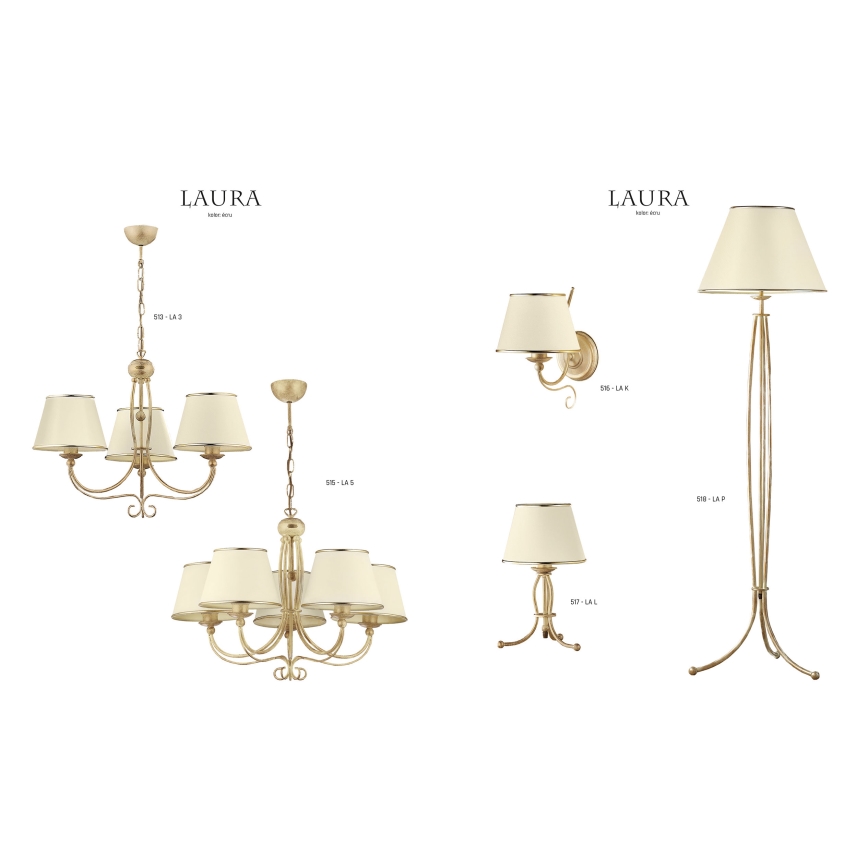 Jupiter 517 - LAL - Stona lampa LAURA 1xE27/60W/230V