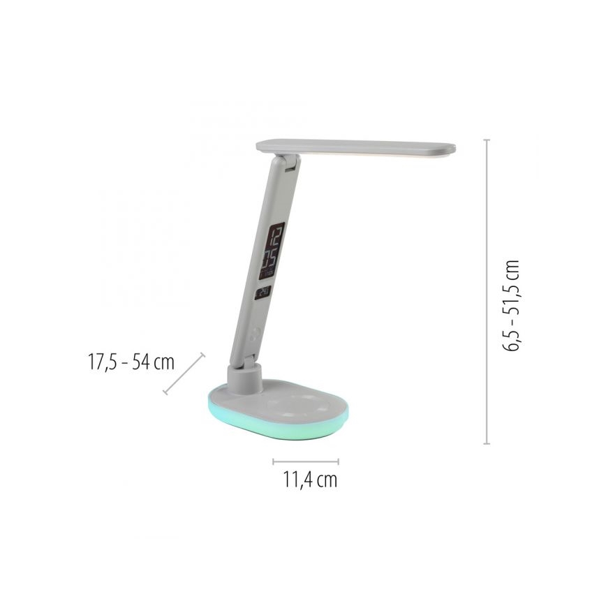 JUST LIGHT. 11018-16 - LED RGBW prigušiva dodirna stona lampa sa bežičnim punjenjem TINA LED/4W/230V bela