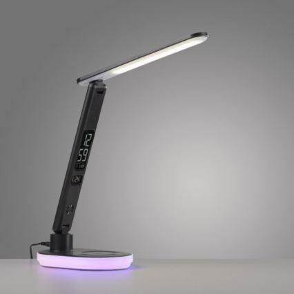 JUST LIGHT. 11018-18 - LED RGBW prigušiva dodirna stona lampa sa bežičnim punjenjem TINA LED/4W/230V crna