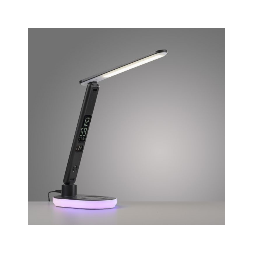 JUST LIGHT. 11018-18 - LED RGBW prigušiva dodirna stona lampa sa bežičnim punjenjem TINA LED/4W/230V crna