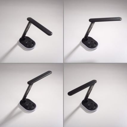 JUST LIGHT. 11018-18 - LED RGBW prigušiva dodirna stona lampa sa bežičnim punjenjem TINA LED/4W/230V crna