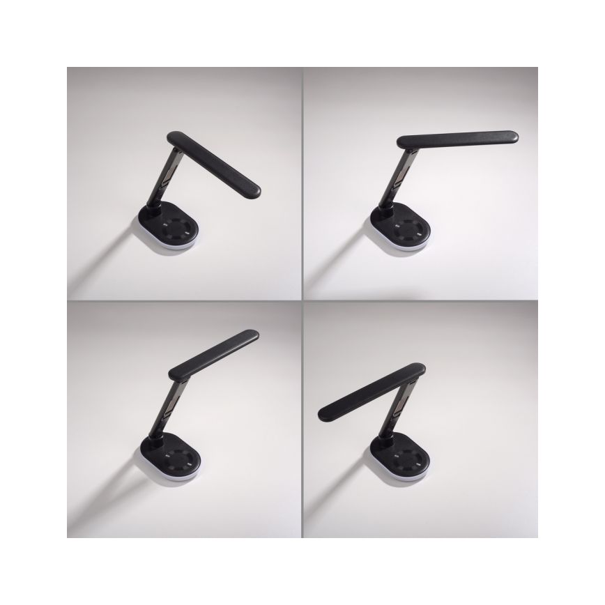 JUST LIGHT. 11018-18 - LED RGBW prigušiva dodirna stona lampa sa bežičnim punjenjem TINA LED/4W/230V crna