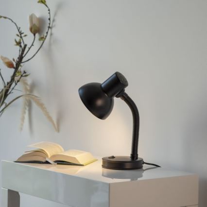 JUST LIGHT. 11080-18 - Fleksibilna stona lampa FLEXI 1xE27/25W/230V crna