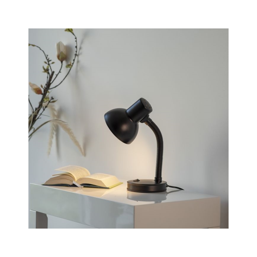 JUST LIGHT. 11080-18 - Fleksibilna stona lampa FLEXI 1xE27/25W/230V crna