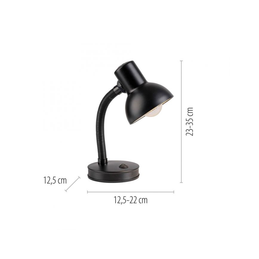 JUST LIGHT. 11080-18 - Fleksibilna stona lampa FLEXI 1xE27/25W/230V crna