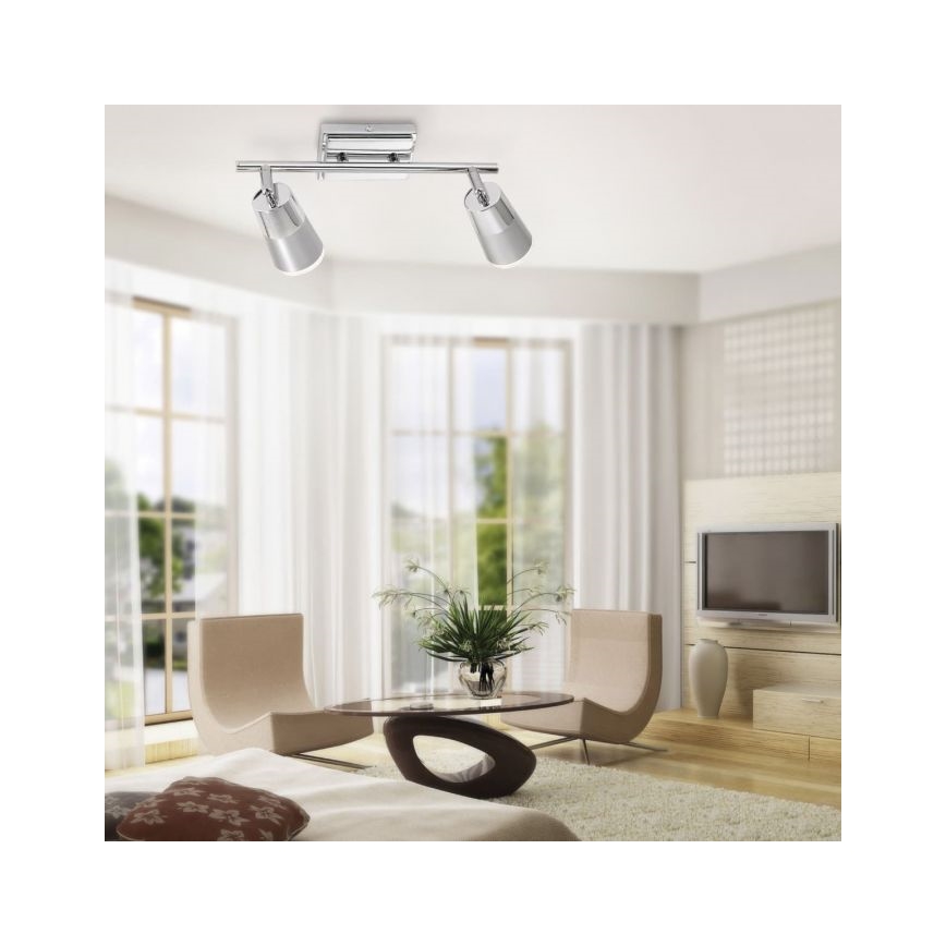 JUST LIGHT. 11229-17 - LED spot svetiljka DALLI 2xLED/3,5W/230V sjajni hrom