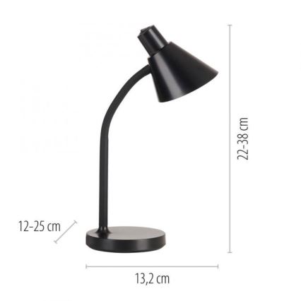 JUST LIGHT. 11248-18 - LED fleksibilna stona lampa PIXIE LED/4,5W/230V crna