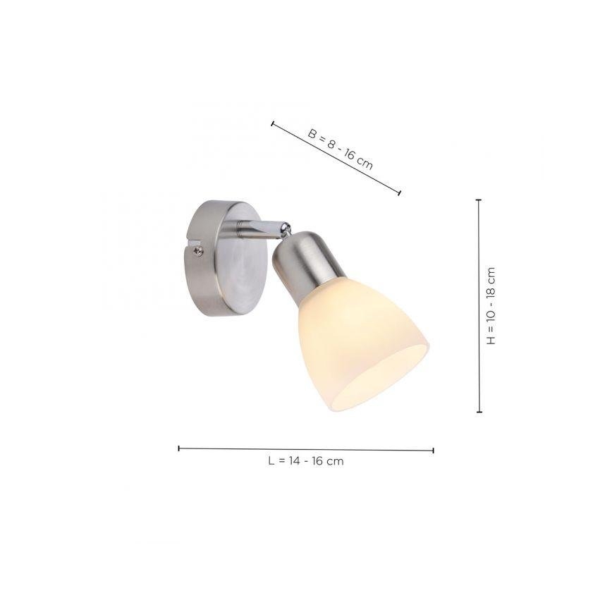 JUST LIGHT. 11951-55 - Zidno spot svetlo KARO 1xE14/40W/230V mat hrom
