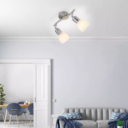 JUST LIGHT. 11952-55 - Spot svetiljka KARO 2xE14/40W/230V matni hrom