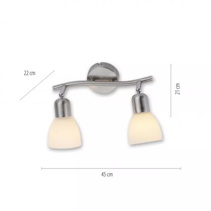 JUST LIGHT. 11952-55 - Spot svetiljka KARO 2xE14/40W/230V matni hrom