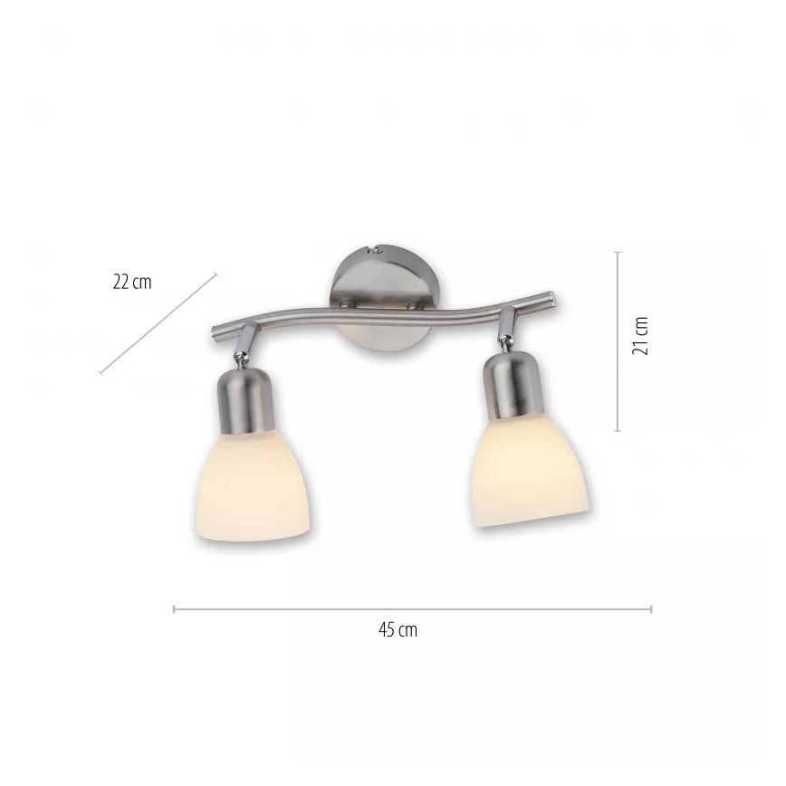 JUST LIGHT. 11952-55 - Spot svetiljka KARO 2xE14/40W/230V matni hrom