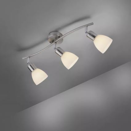 JUST LIGHT. 11953-55 - Plafonsko spot svetlo KARO 3xE14/40W/230V mat hrom