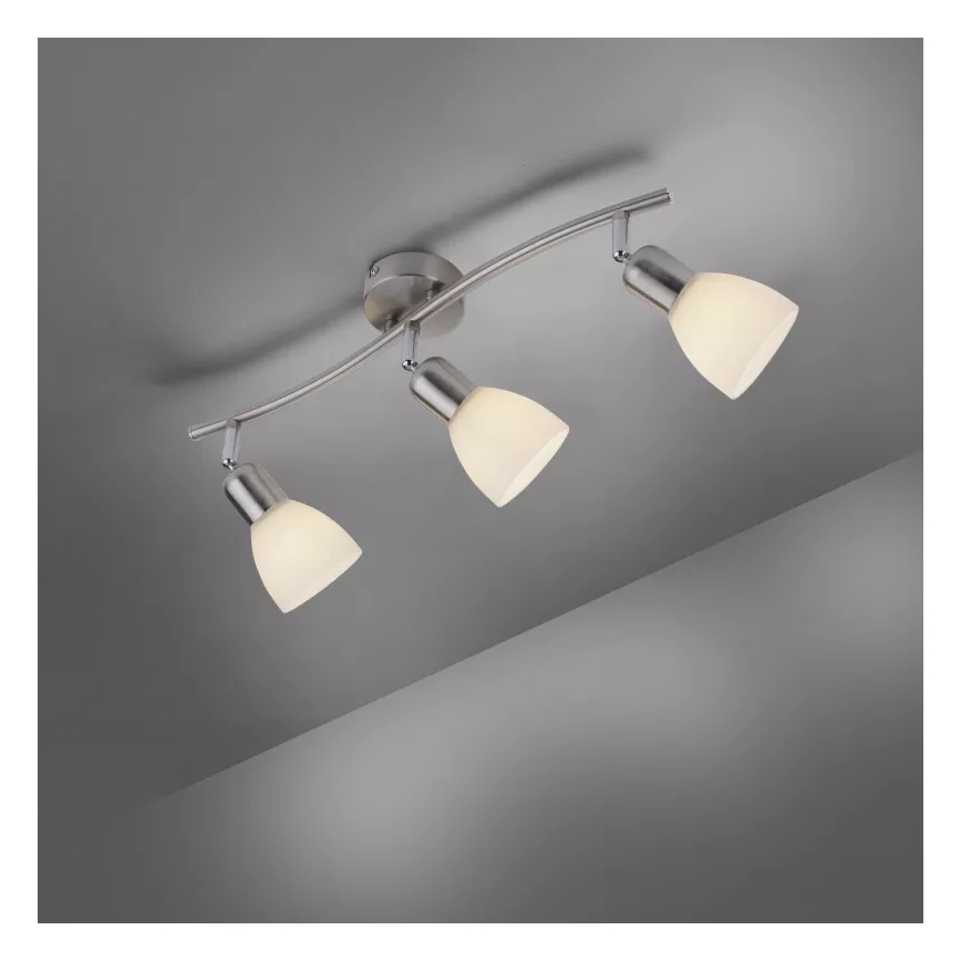 JUST LIGHT. 11953-55 - Plafonsko spot svetlo KARO 3xE14/40W/230V mat hrom