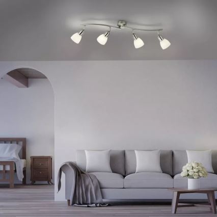 JUST LIGHT. 11954-55 - Reflektorska svetiljka KARO 4xE14/40W/230V mat hrom