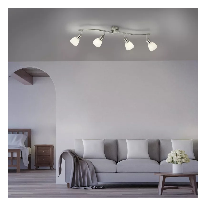 JUST LIGHT. 11954-55 - Reflektorska svetiljka KARO 4xE14/40W/230V mat hrom