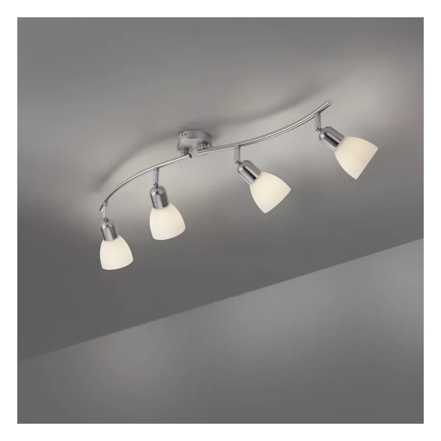 JUST LIGHT. 11954-55 - Reflektorska svetiljka KARO 4xE14/40W/230V mat hrom