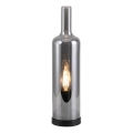 JUST LIGHT. 14006-25 - Stona lampa BOTTLE 1xE14/25W/230V crna/zadimljena