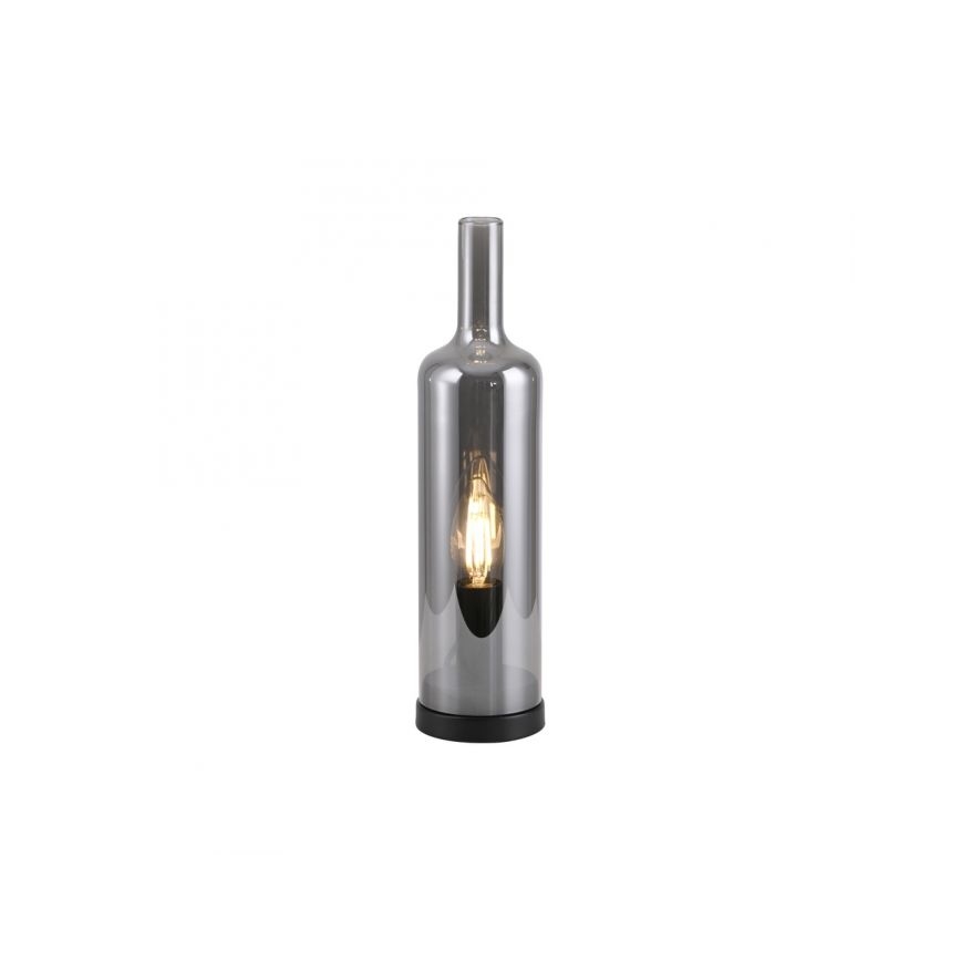 JUST LIGHT. 14006-25 - Stona lampa BOTTLE 1xE14/25W/230V crna/zadimljena