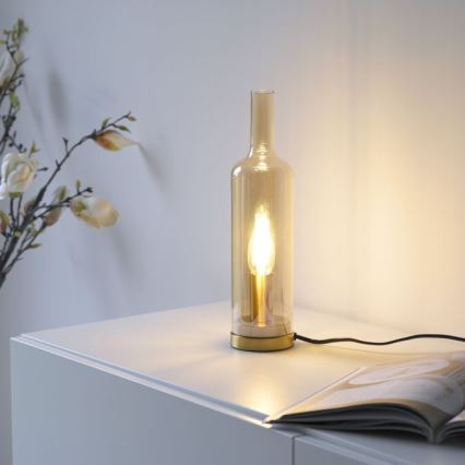 JUST LIGHT. 14006-27 - Stona lampa BOTTLE 1xE14/25W/230V bežna/dimljena