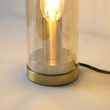 JUST LIGHT. 14006-27 - Stona lampa BOTTLE 1xE14/25W/230V bežna/dimljena