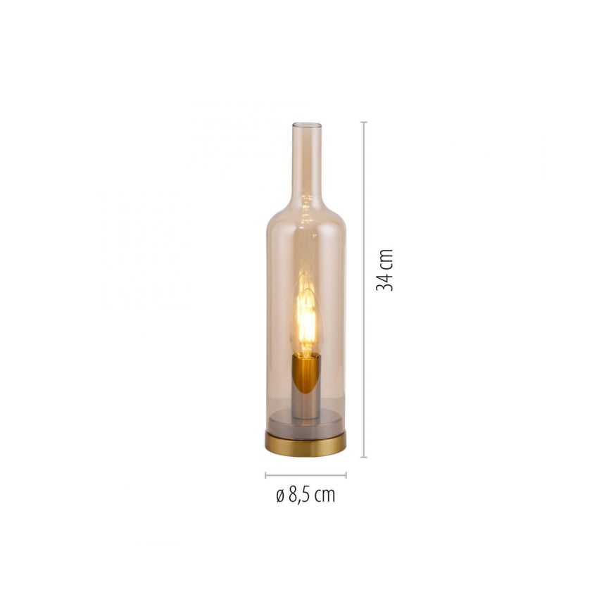 JUST LIGHT. 14006-27 - Stona lampa BOTTLE 1xE14/25W/230V bežna/dimljena