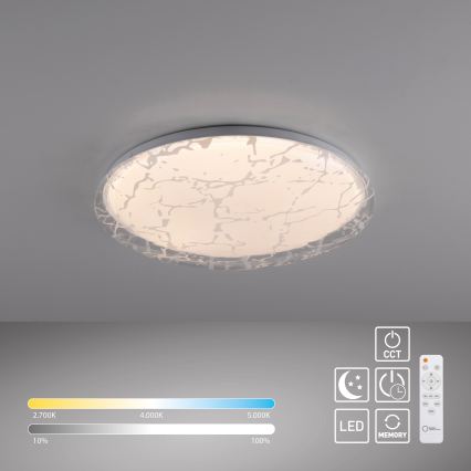 JUST LIGHT. 14008-16 - LED prigušiva plafonska svetiljka ART PLAFO LED/20W/230V 2700-6500K prečnika 38 cm bela + daljinski upravljač