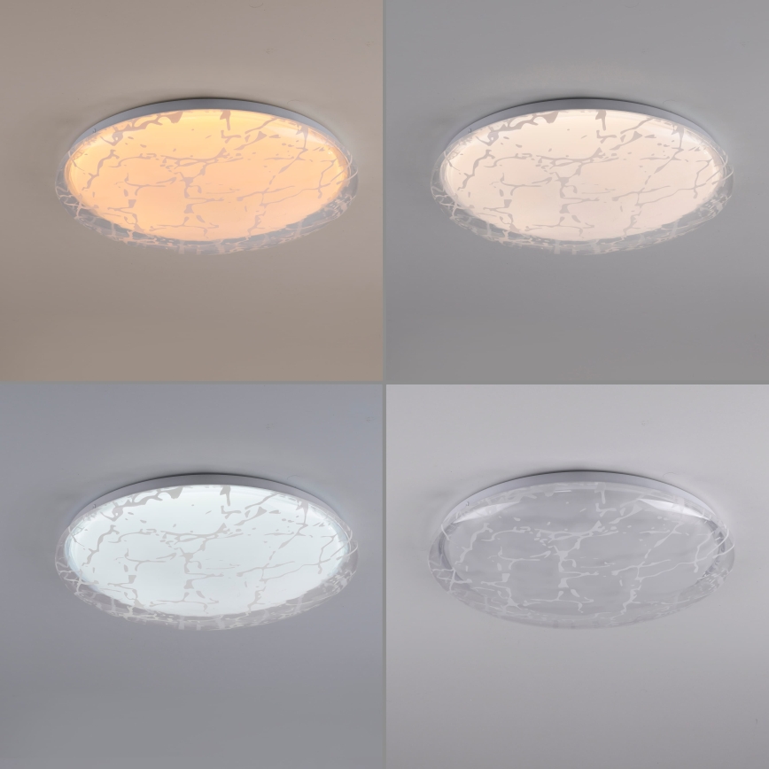 JUST LIGHT. 14008-16 - LED prigušiva plafonska svetiljka ART PLAFO LED/20W/230V 2700-6500K prečnika 38 cm bela + daljinski upravljač